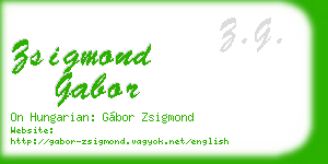 zsigmond gabor business card