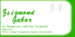 zsigmond gabor business card